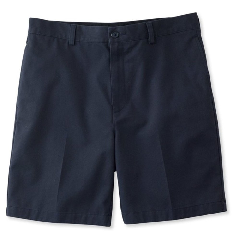 L.L. Bean Men's Navy Wrinkle-Free Double L® Chino Shorts Natural Fit  Size 32